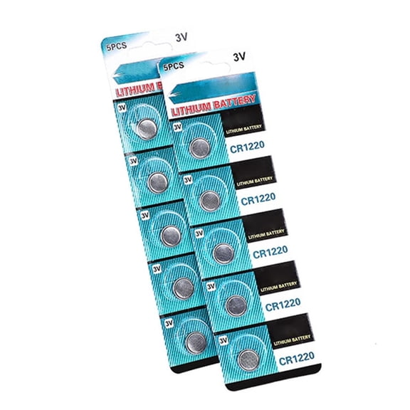 Yammee 5pc/10pc Reliable CR1220 3V Lithium Coin Batteries Long Last Power CR1220 3V Lithium Coin Cell Keyless Entry Batteries