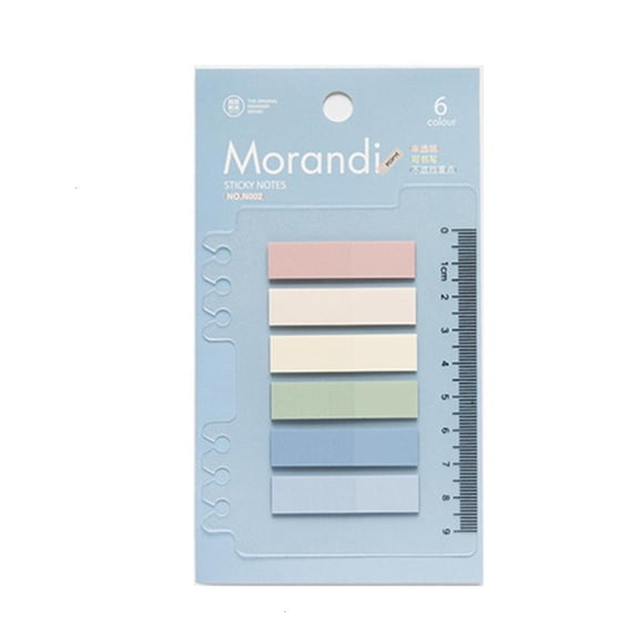 Yammee 60/120/200Pcs PET Index Label Sticker with 6 Hole Punched Binder Ruler Adhesive Note Page Marker Bookmarks for Office