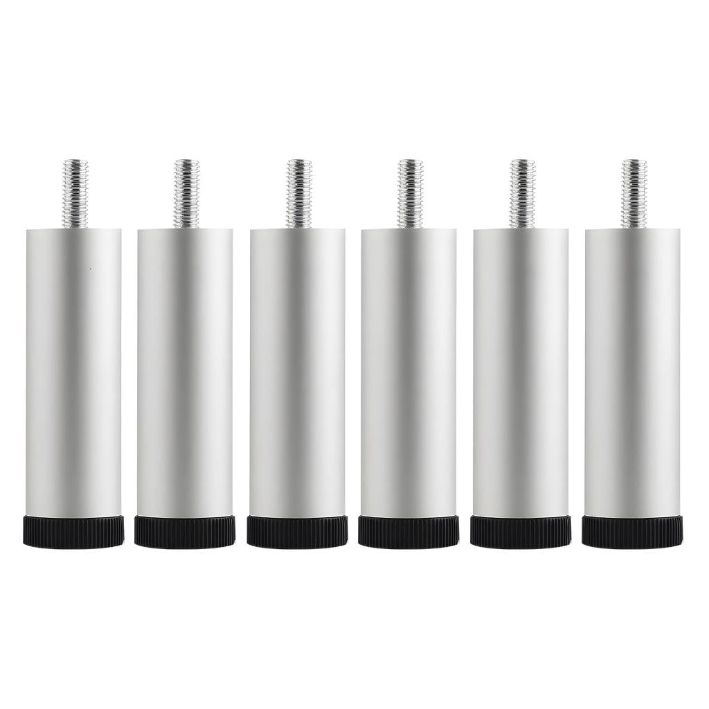 Threaded Adjustable Riser Fixture Yammee 6PCS Furniture Height Adjusters 3.4 Inch Bed Risers Metal Base ...