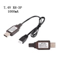 thumbnail image 1 of Yammee 7.4v XH-3P 2000/1000/500mA 2S Lipo Battery RC Toys Plug Input USB Charger For RC, 1 of 12