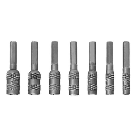 Yammee 7Pcs 2.5-5.5mm Magnetic Hex Socket Hex Shank Nut Driver Metric Driver Drill Bit