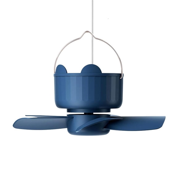 Yammee 7in Ceiling Fan with Hook Timing Camping Fan Canopy Fan Hanging Fan for Bedroom