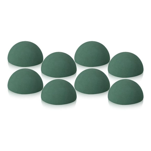 Yammee 8Pcs Floral Dry Foam Half Balls Flower Foam Block Round Foam Block For Artificial Flower Arrangements Wedding Bouquets