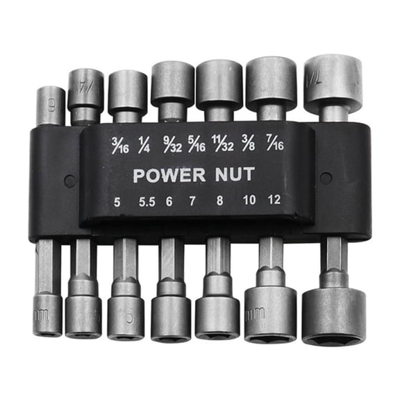 Yammee 9/14Pcs Driver Hexagonal Power Nut Driver Drill Bit Tool Socket Wrench Set for Pneumatic Screwdriver Accessories