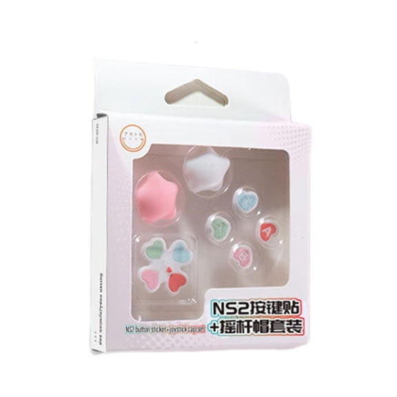 Yammee ABXY Key Sticker Skin Thumb Stick Grip Caps D-pad Button Stickers for Controller