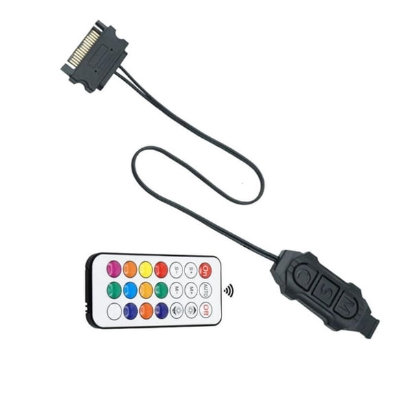 Yammee Mini ARGB Lighting Controller Manual Switching White/BlackVersion 5V 3Pin Color Synchronization Mini PC Accessory