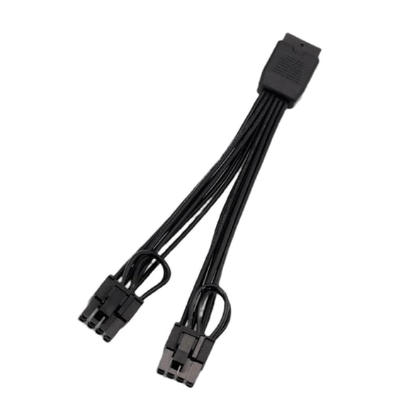 Yammee ATX3.0 Compatible 12VHPWR 12+4Pin Female To Double 8Pin Graphics Card Power Cable
