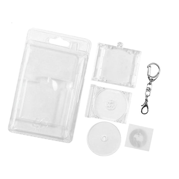 Yammee Acrylic Music Album Keychain Blank Disc Case Pendant for Keychain Decorations