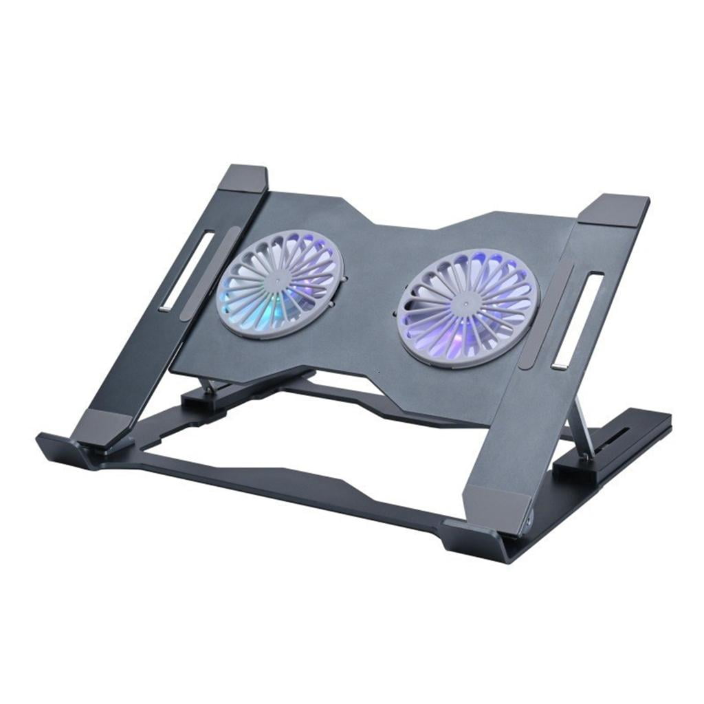 Yammee Adjustable Aluminum Laptop Stand With Cooling Fan and LED Lights For Gaming
