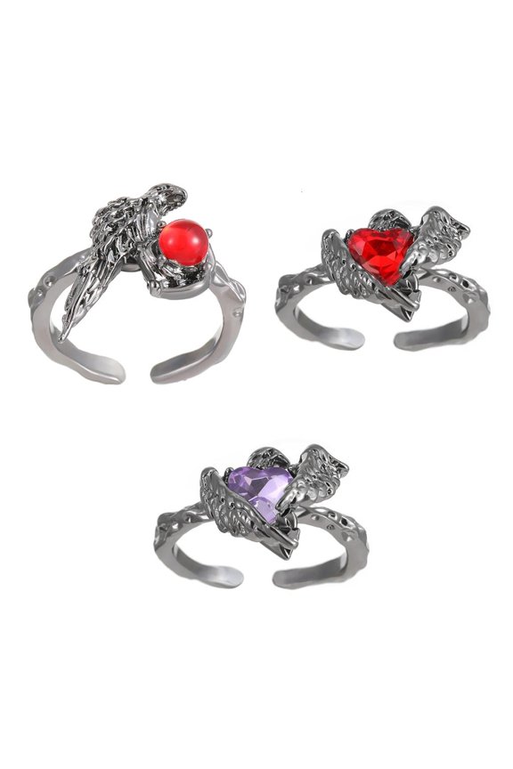 Yammee Adjustable Open Design Crow Rings Multi Layer Compatible Crow Rings Adornment For Trendy And Stylish Combinations