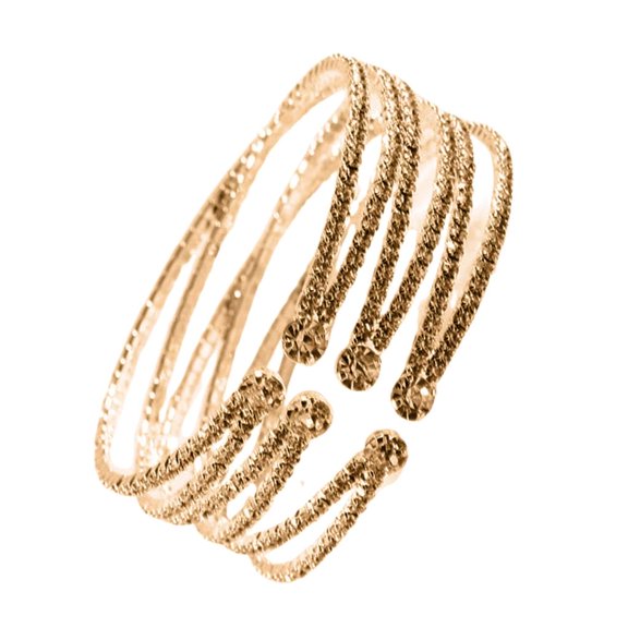 Yammee Adjustable Rhinestones Cuff Bracelet with Crystal Multilayer Bangle for Women