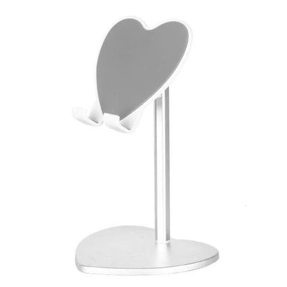 Yammee Adjustable Tablet Phone Holder Heart Shaped Desk Stand Support Foldable Design