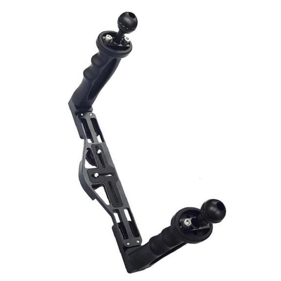 Yammee Aluminum Alloy Diving Mount Handheld Stabilizer Ergonomically Designing Plastic Handle for Underwater Photography