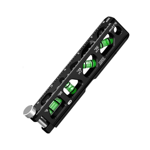 Yammee Aluminum Alloy Pipe Level Magnetic Track V Grooved Design Double Measurement Marking