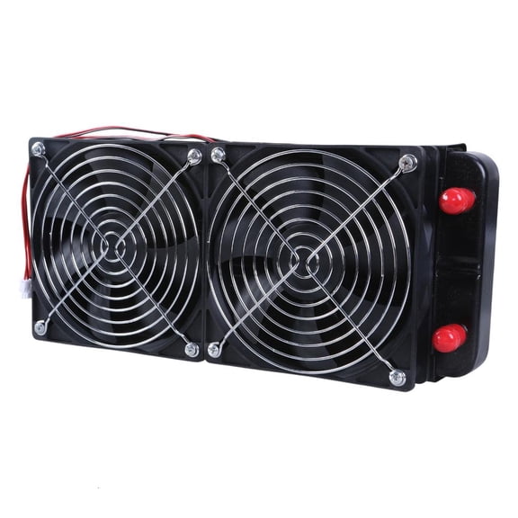 Yammee Aluminum Computer Radiator Water Cooling Cooler 2 Fans 240mm For CPU Heatsink
