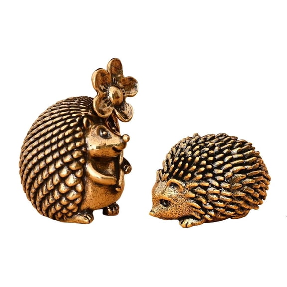 Yammee Animal Shelf Decors Accent ,Hedgehog Figurines Tabletop Centerpieces Home Decorations Retro Hedgehog Decorative Objects