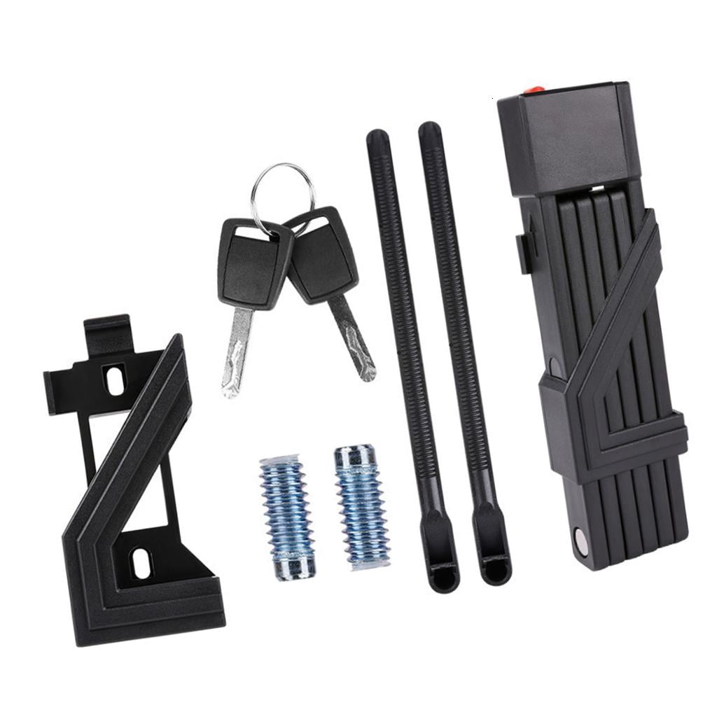 Yammee Antithefts Foldable Bike Lock Reinforced Zincs Alloy Weather Resistant For City