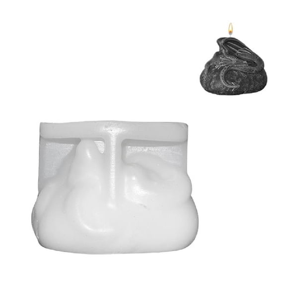 Yammee Aromatherapys Candle Making 3D Dragon Resin Mold Home Decors Scented Candle Mold
