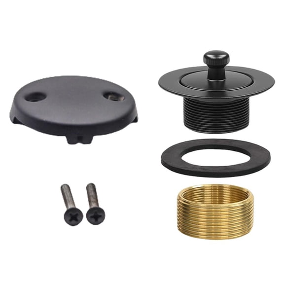 Yammee Bathtub Drain Trim Set Tub Drain Stopper Conversion Kits Bathroom Tub Drain Replacement and 2-Hole Overflow Faceplate