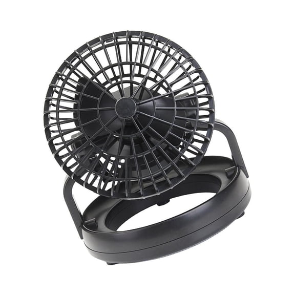 Yammee Battery Operated Camping Gear LED Tent Fan Light Outdoor Cooling Airflows for Tent Picnics Travel