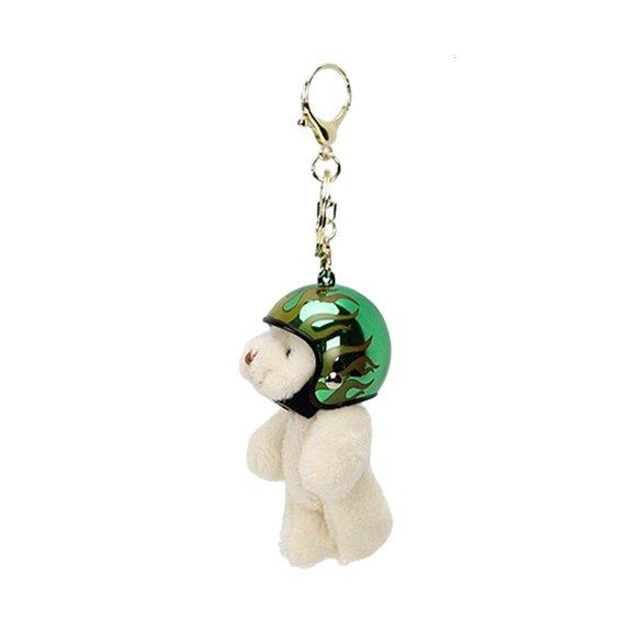 Yammee Bear Pendant Plush Key Chain Animal Keychain Charm Stylish Wallet Bag Accessory
