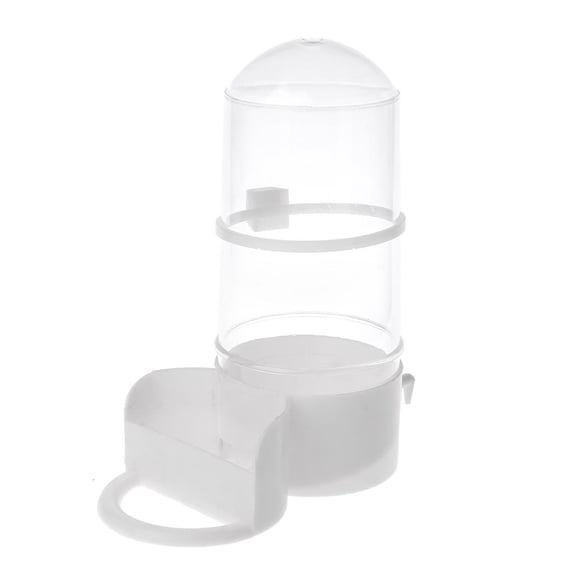 Yammee Bird Water Dispenser Automatic Feeder for Cage with Perch Hanging Plastic Food Container for Parrot Parakeet Lovebird