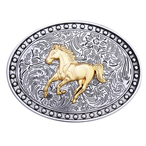 Yammee Bull Heads Western Belt Buckle Horse Eagle Animal Cowboy Belt Buckle for Women Men Fit 1.5" Wide Belt Multiple Style