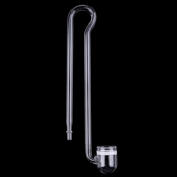 Yammee CO2 Diffuser Clear Glass Atomizer for Aquarium Planted for Tank U-Shape R-Shape