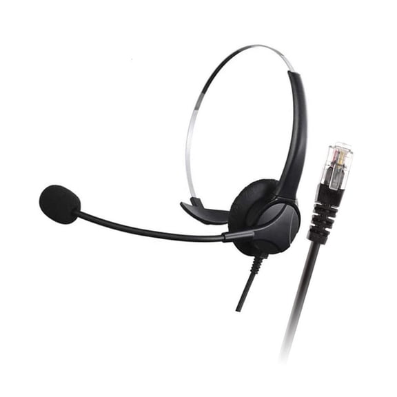 Yammee Call Center Headsets Reversible Microphones Boom 40dB Background Noise Reductions Construction