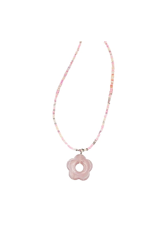 Yammee Candy Color Beaded Necklace Bohemian Clavicle Chain Statement Piece Neck Chain