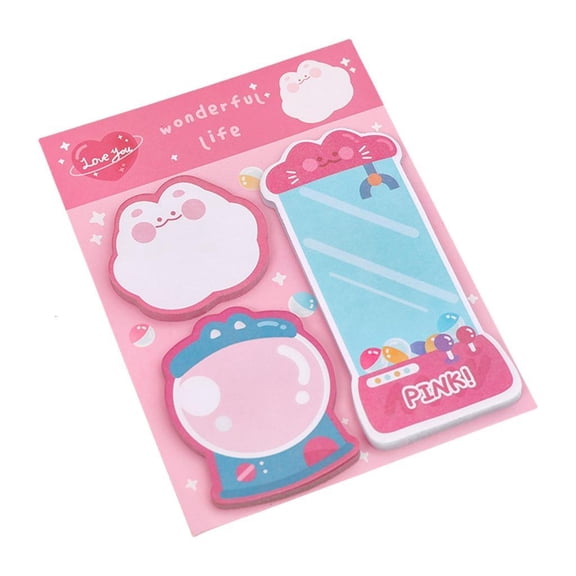 Yammee Cartoon Animal Notes 60 Sheets Sticky Notes Memo Pad Reminder on Book Journal