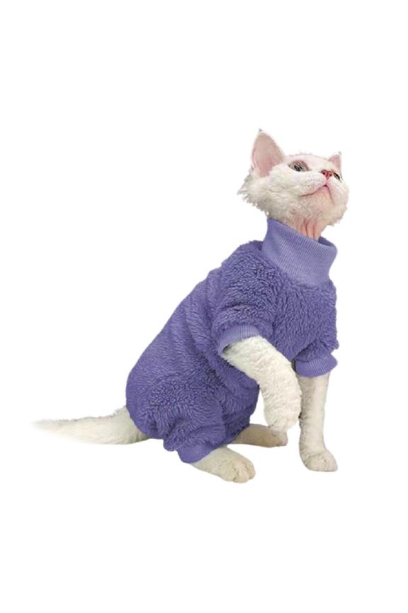 Yammee Cat Solid Color Sweatshirt for Small, Medium, Large Cats Coat Kitten Cloth