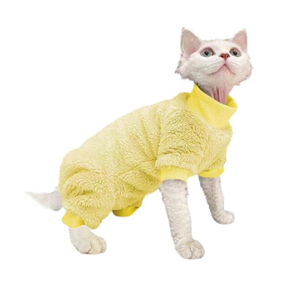 Yammee Cat Solid Color Sweatshirt for Small, Medium, Large Cats Coat Kitten Cloth