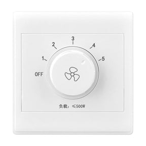 Yammee Ceiling Fan Speed Control Switch Wall Button LED Dimmer Switch AC220V Adjustment