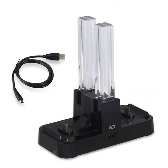 Yammee Charger Base Charging Station USB C Charging Dock Cradle for Gaming Controller Charger with Light Bar Portable