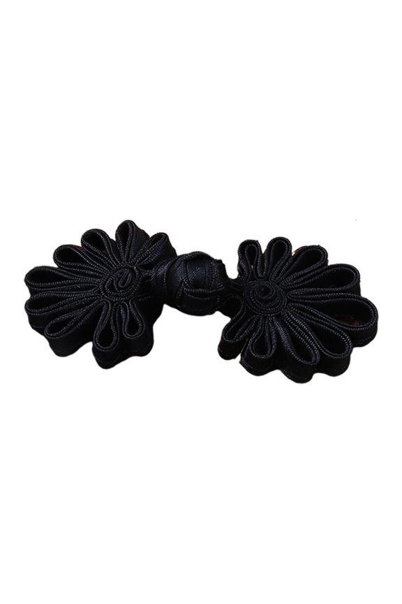 Yammee Chinese Flower Knots for Frog Buttons Exquisite Satin Fabric Flower for Frog But