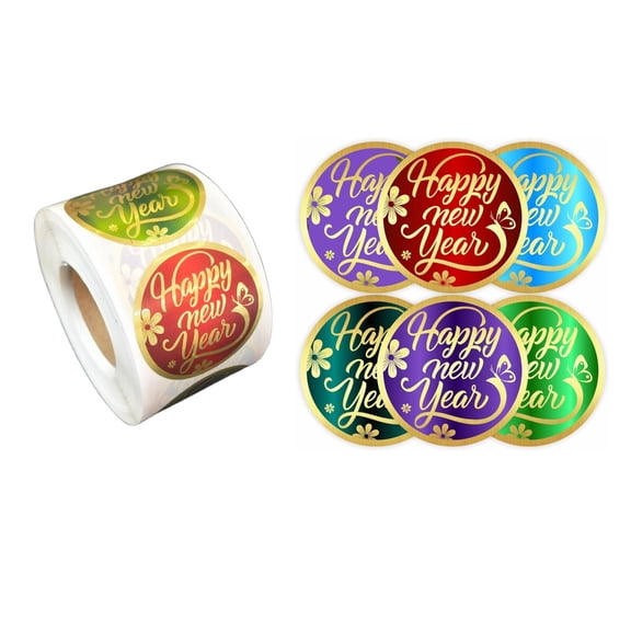 Yammee Chinese New Year Sticker Round Stamping Labels Self-Adhesive Sticker for Cards