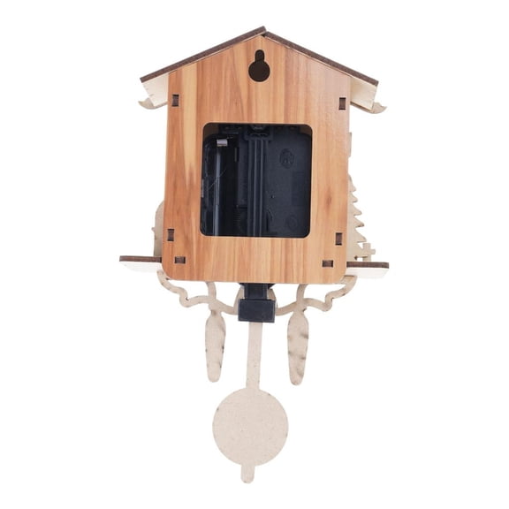 Yammee Classical Wood Cuckoo Clock Wood Wall Clock Quiet Movement Excellent Gift