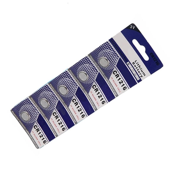 Yammee Compact and Easy to Install CR1216 Button Batteries for Travel Use (5pcs)