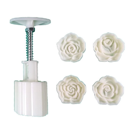 Yammee Cookie Stamp Moon Cake Maker Exquisite Blossom Pastry Tool Bath Bomb Press DIY Festival Decoration Hand Cutter Cake Mold