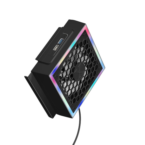 Yammee Cooling Fan for Series Game Console Cooling System with 2 USB Port & Light 3 Level Adjustable Speed Cooling Fan