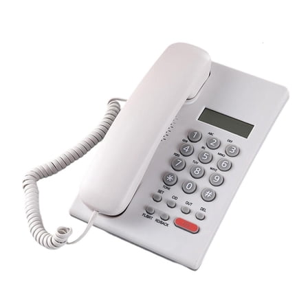 Yammee Corded Telephone Basic Landline Phone for Seniors Analog Home Phone Call Display