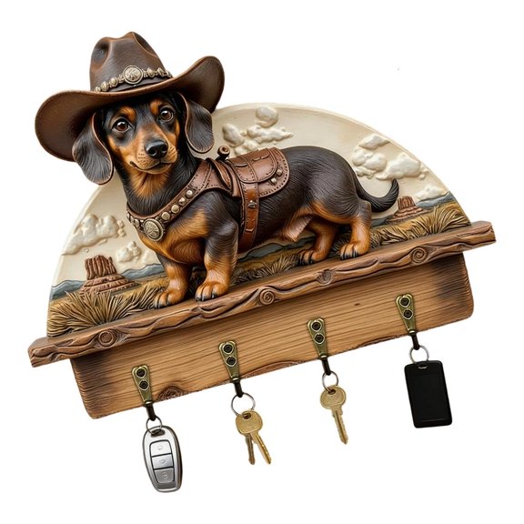 Yammee Cottage Themed Key Holder Wooden Wall Mounted Decoration Organizers for Home