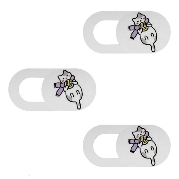 Yammee Creative Animal Design Webcam Cover Camera Blocker for Privacy Protective on Phones Tablet Laptop with Easy Installation