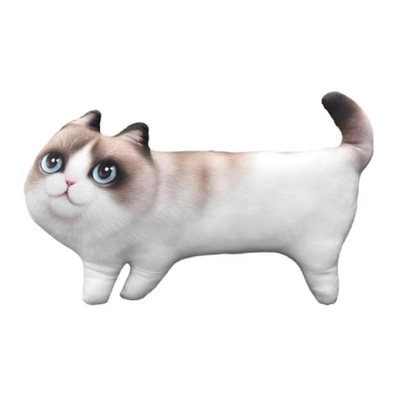 Yammee Creative Simulation Cat Pillow 3D Cat Cushion Photography 3D Animal Print Pillow