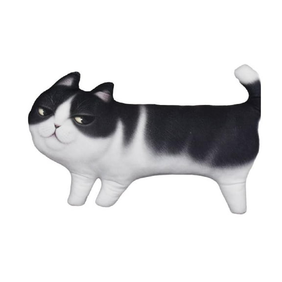 Yammee Creative Simulation Cat Pillow 3D Cat Cushion Photography 3D Animal Print Pillow