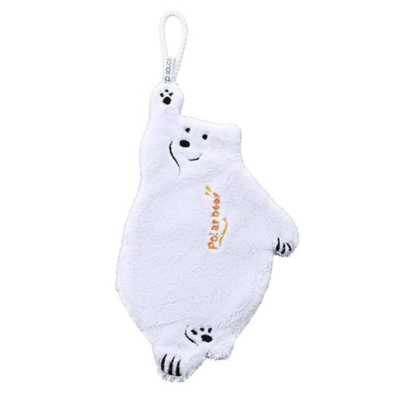 Yammee Cute Bear Soft Hand Towel Hanging Towel Cloth Cleaning Rag Kitchen Accessories