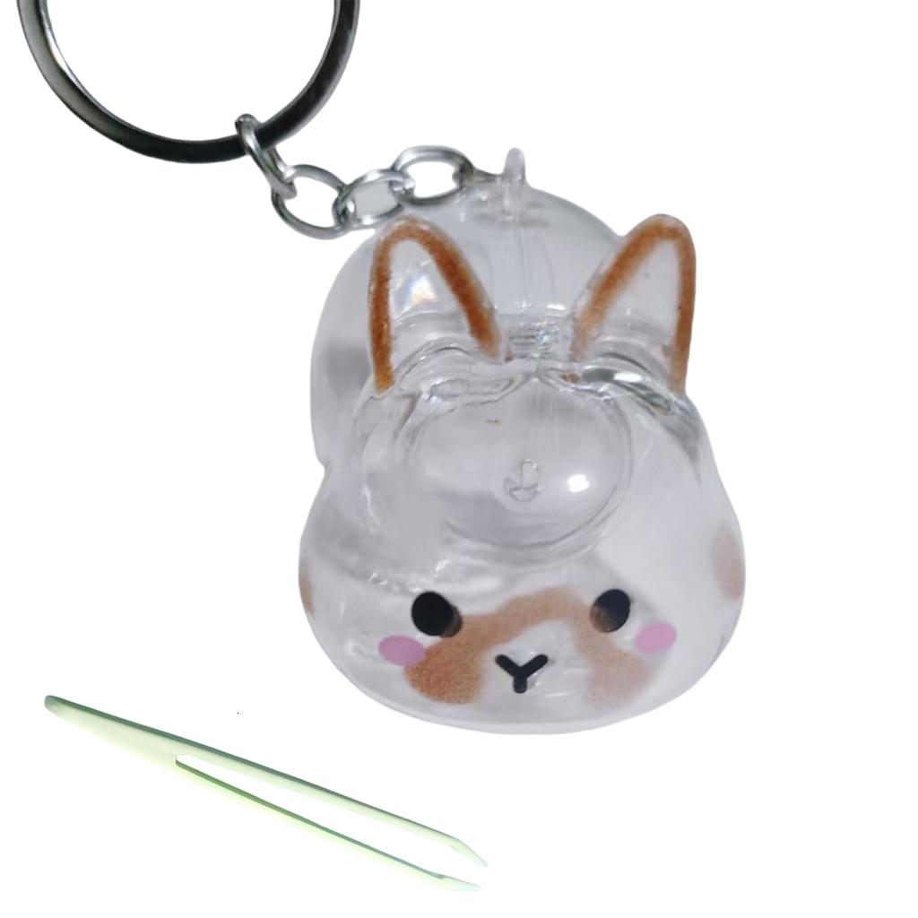 Yammee Cute Bunnies Shape Pet Furs Collector Display Case Decorative ...