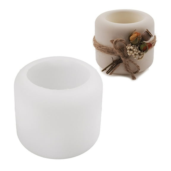 Yammee Cylinder Silicone Molds Tealight Base Molds for Tealight Holder Base, Clay Molds