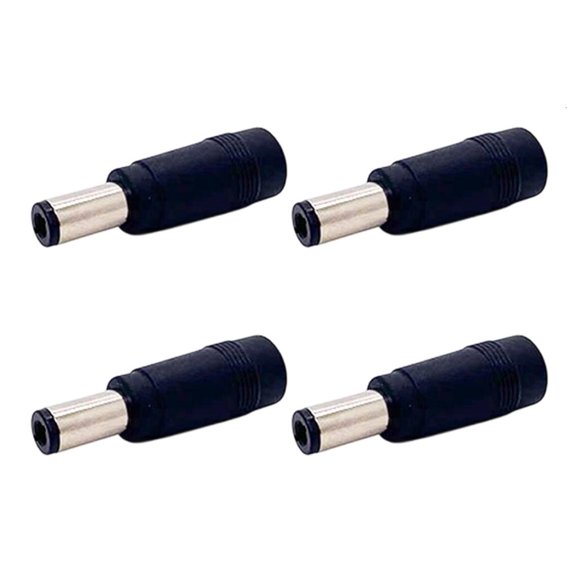Yammee DC5.5X2.1 to DC6.5X3.0Mm Power Jacks Adapter, 4 Pack Inlines Barrels Plug Adapter Converters Compactly 4.1Cm/1.61Inch Body for Storage
